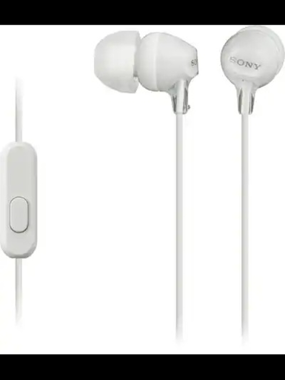 Sony MDR-EX14AP Wired In-ear Earbud Headphones with Microphone, WHITE